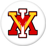 20MM  NCAA School Team  Print   glass  snaps buttons