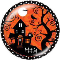 20MM  Halloween  Print   glass  snaps buttons