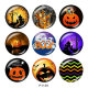 20MM  Halloween  Print   glass  snaps buttons