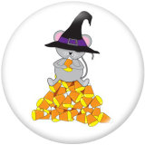 20MM  Halloween  Print   glass  snaps buttons