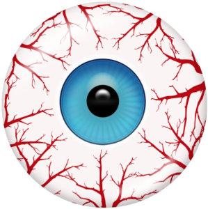 20MM  Halloween eye Print   glass  snaps buttons