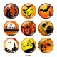 20MM  Halloween  Print   glass  snaps buttons