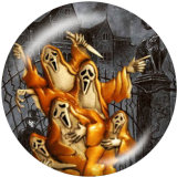 20MM  Halloween  Print   glass  snaps buttons