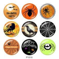 20MM  Halloween  Print   glass  snaps buttons