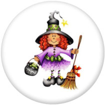 20MM  Halloween  Print   glass  snaps buttons
