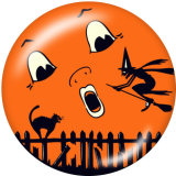 20MM  Halloween  Print   glass  snaps buttons