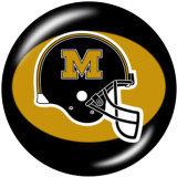 20MM  NCAA School Team  Print   glass  snaps buttons