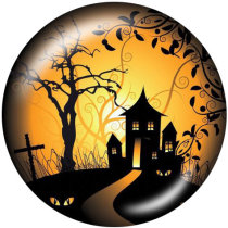 20MM  Halloween  Print   glass  snaps buttons