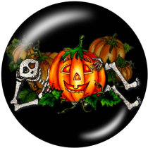 20MM  Halloween   Print   glass  snaps buttons
