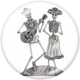 20MM  Halloween   Print   glass  snaps buttons