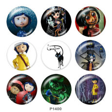 20MM  Halloween   Print   glass  snaps buttons