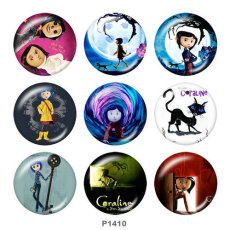 20MM  Halloween   Print   glass  snaps buttons