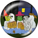 20MM  Halloween   Print   glass  snaps buttons