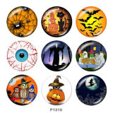 20MM  Halloween   Print   glass  snaps buttons