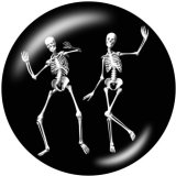 20MM  Halloween   Print   glass  snaps buttons