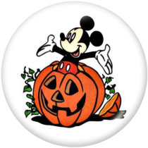 20MM  Halloween   Print   glass  snaps buttons