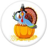 20MM  Thanksgiving   Print   glass  snaps buttons