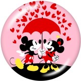20MM  Cartoon  pattern  Print   glass  snaps buttons