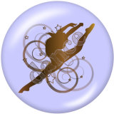 20MM  dance  Print   glass  snaps buttons