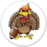 20MM  Thanksgiving   Print   glass  snaps buttons