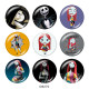 20MM  Halloween  Print   glass  snaps buttons