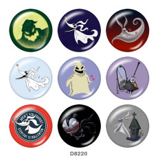 20MM  Halloween  Print   glass  snaps buttons