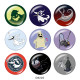 20MM  Halloween  Print   glass  snaps buttons