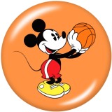 20MM  Cartoon  pattern  Print   glass  snaps buttons