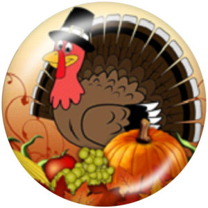 20MM  Thanksgiving   Print   glass  snaps buttons