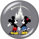 20MM  Cartoon  pattern  Print   glass  snaps buttons
