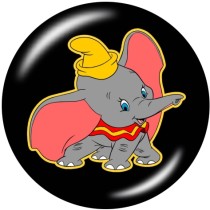 20MM  Elephant   Print   glass  snaps buttons