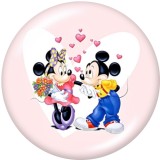 20MM  Cartoon  pattern  Print   glass  snaps buttons