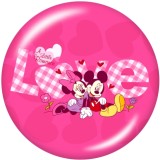 20MM  Cartoon  pattern  Print   glass  snaps buttons