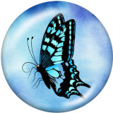 20MM  Hummingbird  Butterfly  Print   glass  snaps buttons