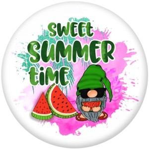 20MM  Vacay Mode  Print   glass  snaps buttons