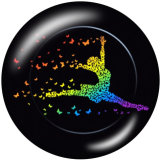 20MM  dance  Print   glass  snaps buttons