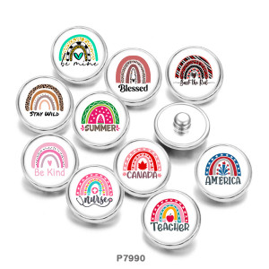 20MM  Be Kind  Blessed  Print   glass  snaps buttons