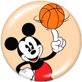 20MM  Cartoon  pattern  Print   glass  snaps buttons