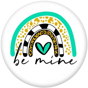 20MM  Be Kind  Blessed  Print   glass  snaps buttons