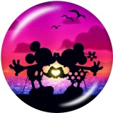 20MM  Cartoon  pattern  Print   glass  snaps buttons