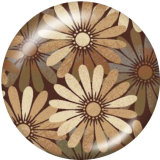 20MM  Pattern  Print   glass  snaps buttons