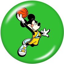 20MM  Cartoon  pattern  Print   glass  snaps buttons