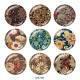 20MM  Pattern  Print   glass  snaps buttons