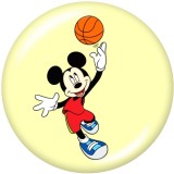20MM  Cartoon  pattern  Print   glass  snaps buttons
