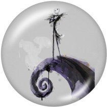20MM  Halloween  Print   glass  snaps buttons