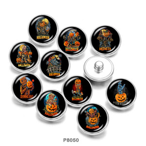 20MM Scarecrow  Halloween  Print   glass  snaps buttons