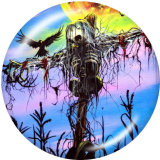 20MM Scarecrow  Halloween  Print   glass  snaps buttons