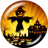 20MM Scarecrow  Halloween  Print   glass  snaps buttons