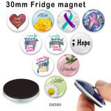 10pcs/lot  Ribbon  glass picture printing products of various sizes  Fridge magnet cabochon