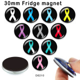 10pcs/lot  Ribbon   glass picture printing products of various sizes  Fridge magnet cabochon